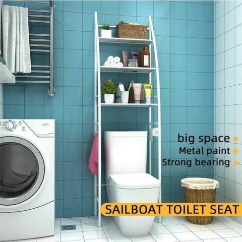 3 Tier Over-The-Toilet Bathroom Storage Rack
