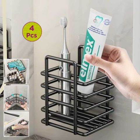 4-Piece Metal Corner Rack Set for Bathroom