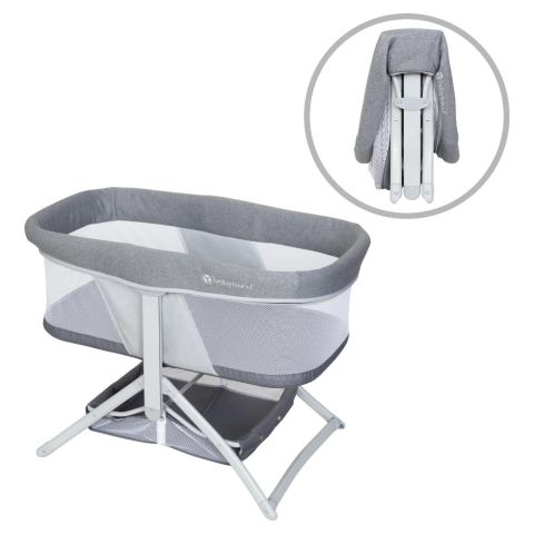 Quick-Fold 2-in-1 Rocking Bassinet- Shadow Stone