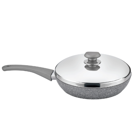 OMS Granite Frying Pan with Stainless Steel Lid
