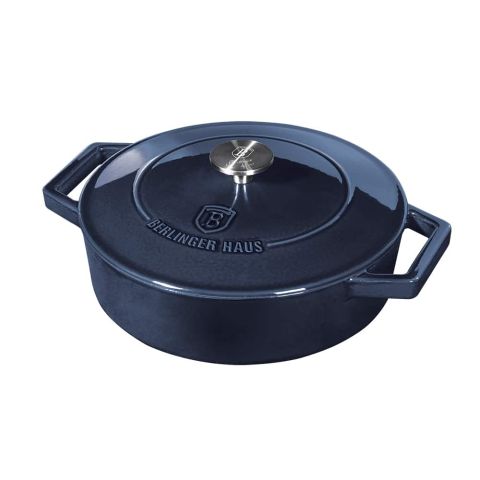 Berlinger Haus Cast Iron Shallow Pot Aquamarine 26 Cm - Open Box