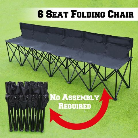 Portable Collapsible Instant Seating 6-Person Outdoor Chair with Carry Bag