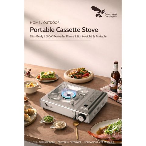3000W Portable Butane Cassette Gas Stove with Piezo Ignition