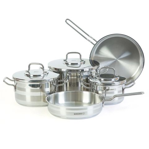Korkmaz Stainless Steel Cookware Set 8 pcs Astra2 (Open Box)