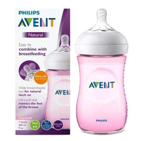 Philips Avent Natural Feeding Pink Bottle 260 ml X 1