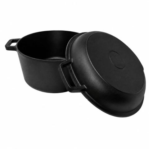 Westinghouse 5-Quart Pre-Seasoned Cast Iron Dutch Oven with 10.25-Inch Skillet Lid