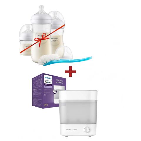 Philips Avent bottle sterilizer and dryer + Free Natural newborn gift set