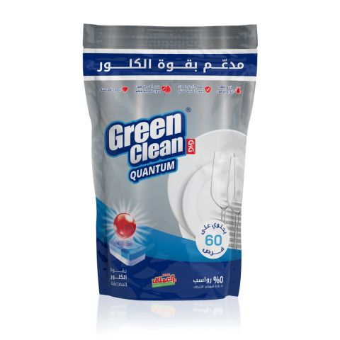 Al Emlaq Green Clean Dishwasher Tablets - 60 pcs with cholor