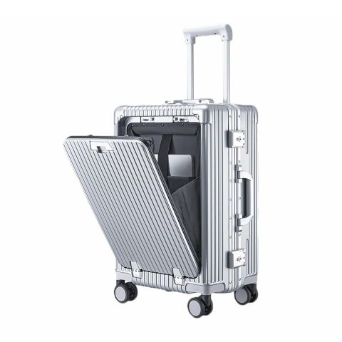 Smart Multifunction Travel Luggage with USB & Type-C Charging Port 24”