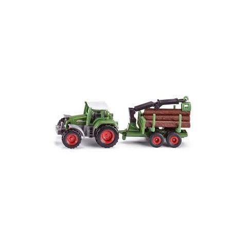 SIKU DIE CAST Tractor with forestry trailer 