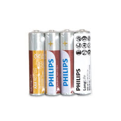 Philips Power Long-life Zinc AAA Battery, 1.5 V, AA - 4 PCS
