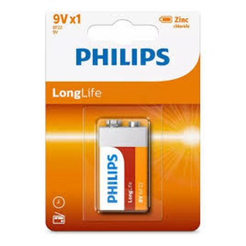 Philips Long-life Battery Zinc, 9V, 1 PCS