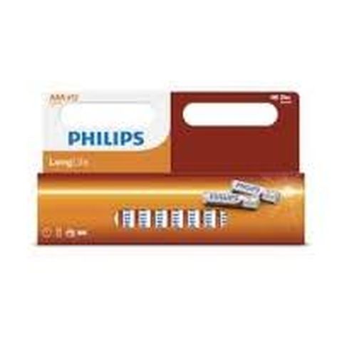 Philips Power Long-life Zinc AAA Battery, 1.5 V, AA - 12 PCS