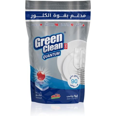 Al Emlaq Green Clean Dishwasher Tablets - 90 pcs with Cholor