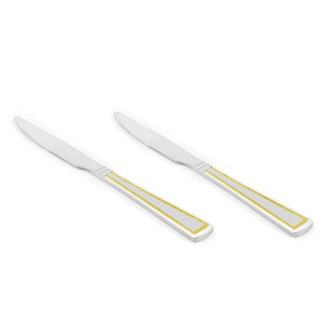 FNS Radiant Patial Dinner Knife Gold Set of 2 Pcs