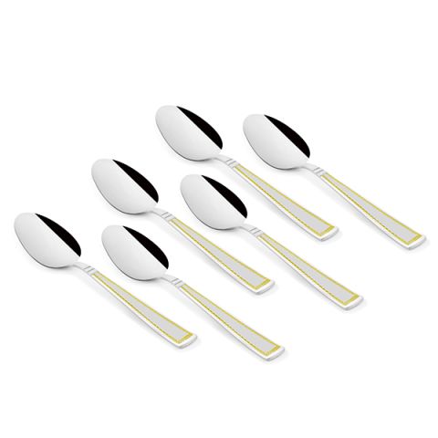 FNS Radiant Patial Dinner Spoon Gold Set of 6