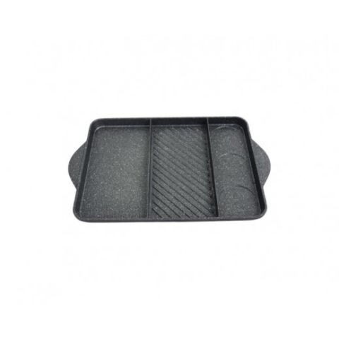 BH Die-Cast 5 in 1 Grill Plate 37.5x27.5x2.5 CM