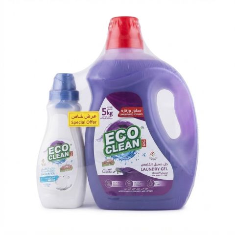 Al Emlaq Eco Clean Liquid Laundry  3 L + 750 Ml Fabric Softner