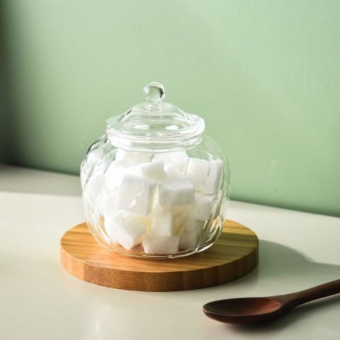 مولوم - وعاء سكر مصنوع يدوياً من زجاج البوروسيليكات 280 مل 