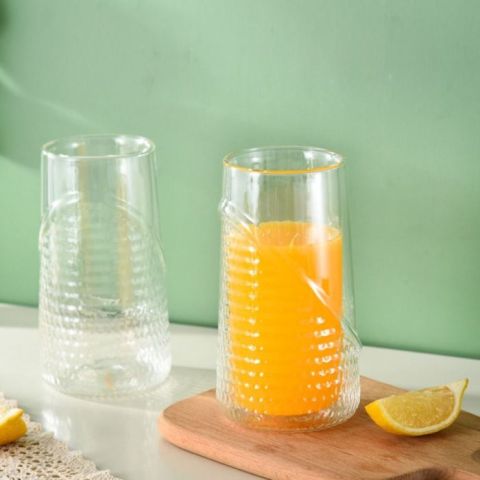 Mooloom Hand Made Borosilicate Glass Double Wall Glass Sugar Bowl 480 ml 2 Pcs