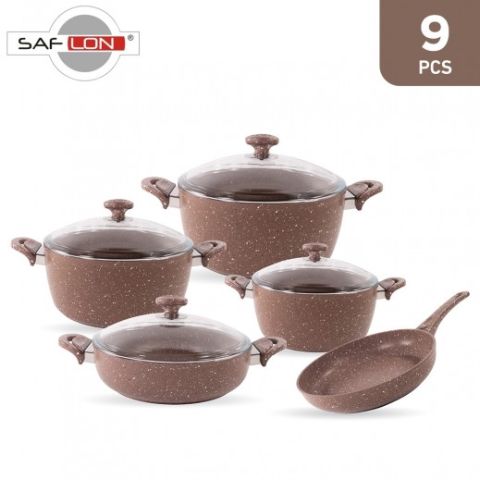 طقم طبخ جرانيت 9 قطع من سافلون