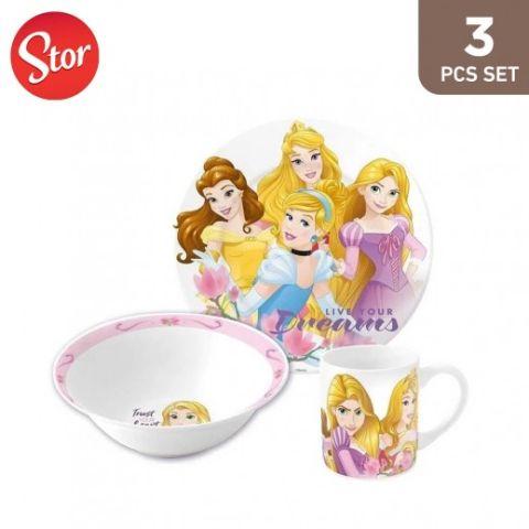 STOR Princess Ceramic Snack Set of 3 PCS