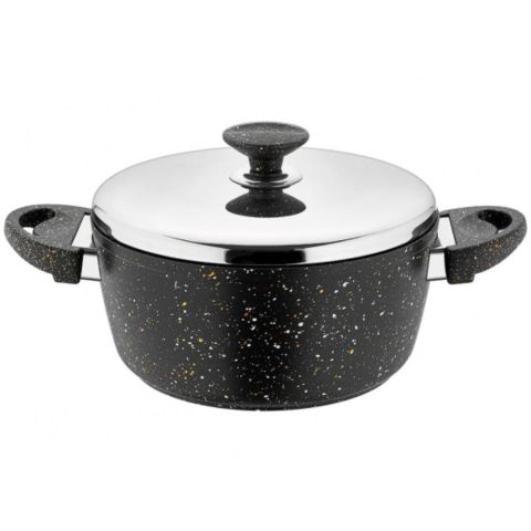 Saflon Granite Pot with Steel Lid