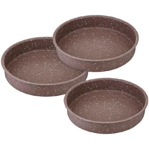 طقم صواني من الجرانيت دائرية ( 36+32+28 سم) من سافلون 