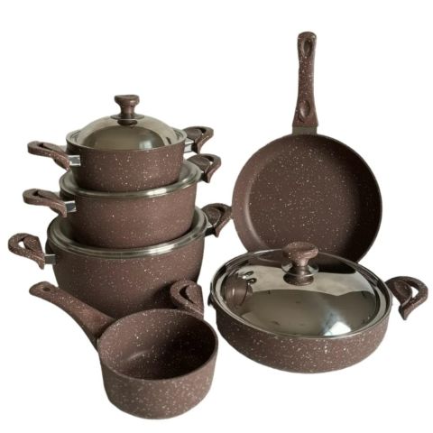 Saflon 10 Pcs Granite Cookware Set