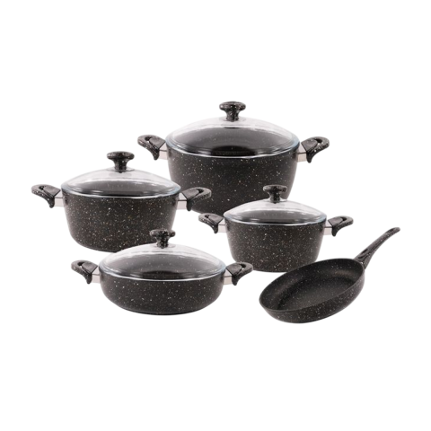 Saflon 9 Pcs Granite Set