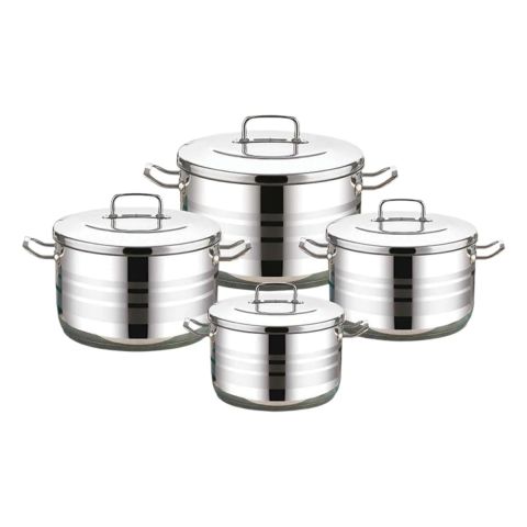 SAFLON STAINLESS STEEL PREMIUM 8 PCS SET 