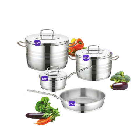 Saflon Premium Stainless Steel Cookware Set 7 Pcs 