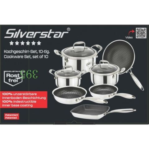 Silverstar 18/10 Stainless Steel Cooking Set 10 Pieces