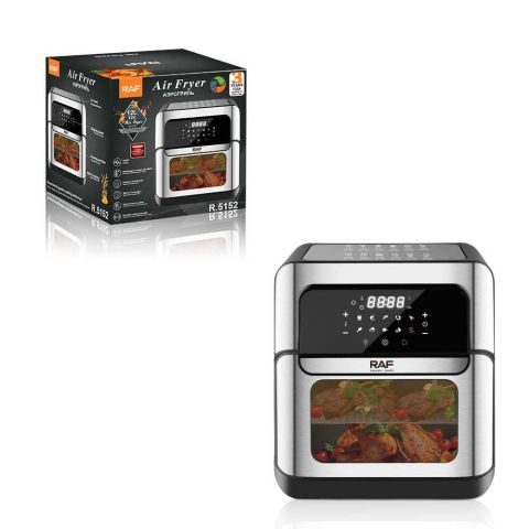 RAF 12L Digital Air Fryer Oven with Rotisserie, 1800W Power