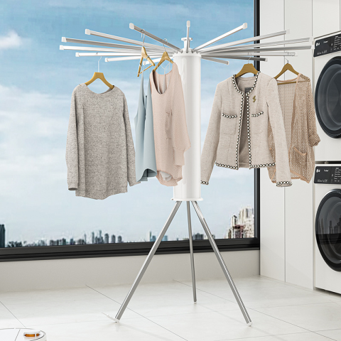 Premium Octopus Folding Clothes Drying Rack with Multi-Layer Adjustable Hangers