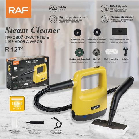 RAF 11-in-1 PowerJet Multi-Surface Handheld Steam Cleaner with 300ml Tank Capacity