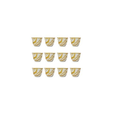 MOOLOOM Gold Arabic Coffee Cups Set Of 12 PCS