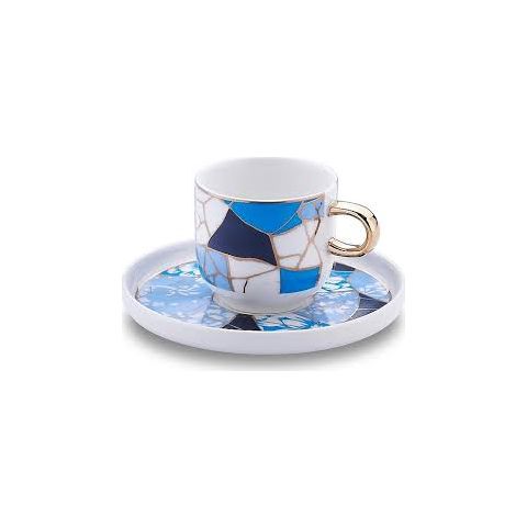 Korkmaz Lidya Coffee Cups with Saucers Set of 4 Pieces 
