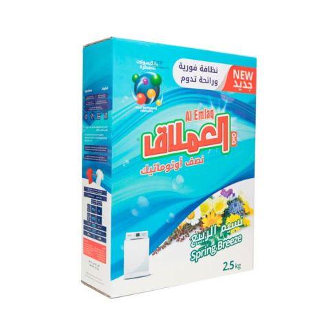 Al Emlaq Powder Detergent Semi Automatic 2.5 Kg - Spring Breeze - Box