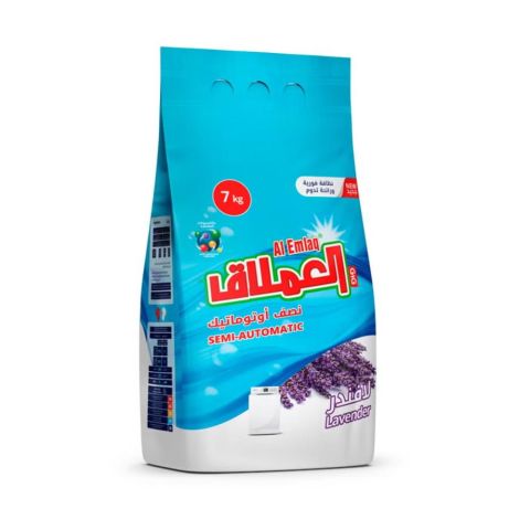 Al Emlaq Laundry Powder Semi-automatic 7 Kg - Lavender - Bag