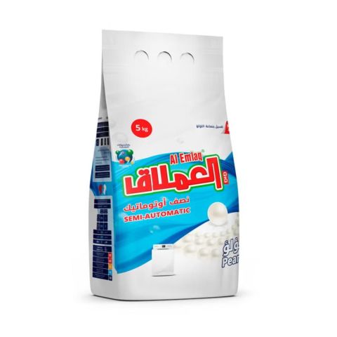 Al Emlaq Powder Detergent Semi Automatic 5 Kg - Pearl - Bag