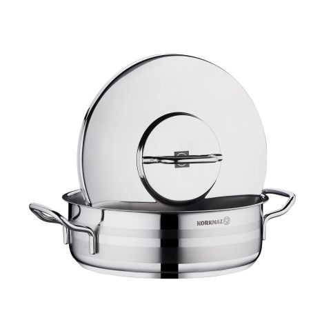 Korkmaz Astra2 Extra Low Stainles Steel Casserole 32 X 9 Cm 7.0 L