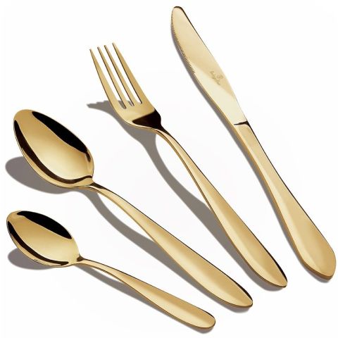Berlinger Haus Stainless Steel Cutlery Set 24 Pcs Gold - Open Box