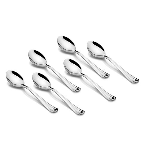 FNS Glaze Hammered Dinner Spoon Silver Set of 6 Pcs