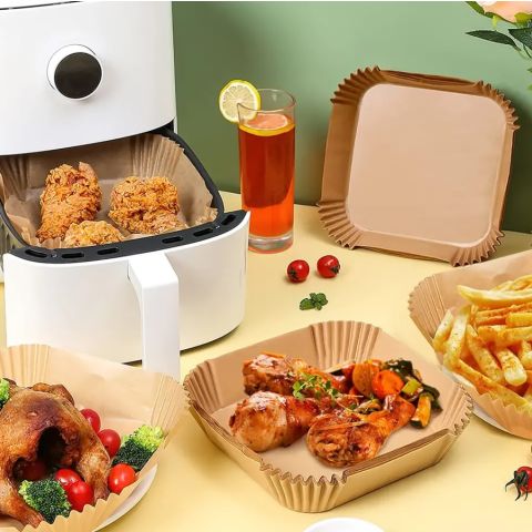 Mr. Chef Air Fryer & Oven Disposable Paper Liner Square 20 cm - 100 Pcs