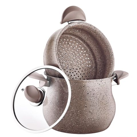 O.M.S. GRANITE COUSCOUS SET TOP POT 24 CM + BOTTOM POT 24 CM 