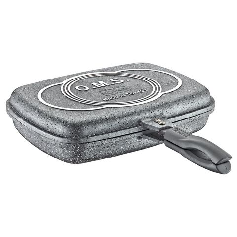 O.M.S. Granite Double Sided Grill Pan 36 Cm