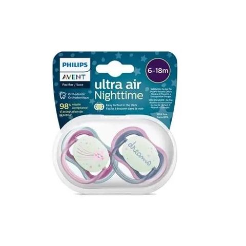 Philips Avent Soft Silicone Soother 6–18M Girl Deco X2