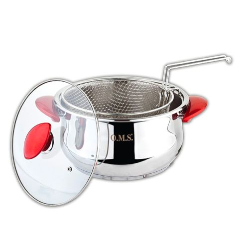 OMS Stainless Steel Frying Cooker 24x14 cm