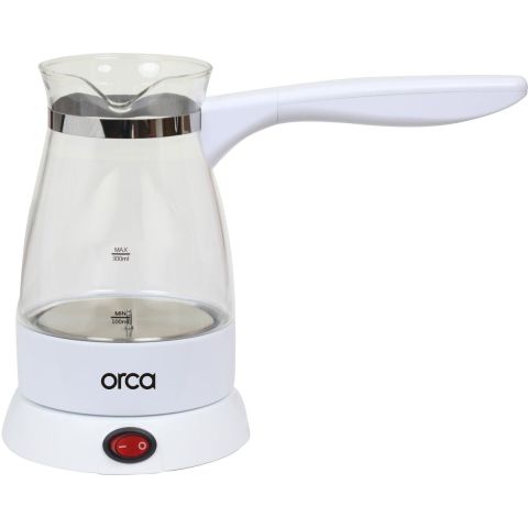 Orca Turkish Coffee Maker 1000W Glass - White